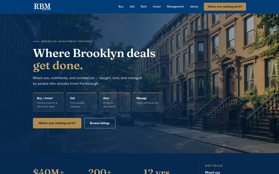 RBM Brokerage website